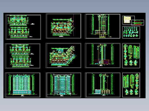 青岛景苑工程六号楼建筑施工图