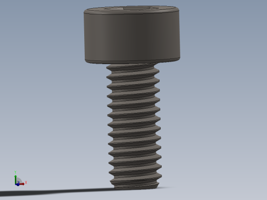 Screw_DIN_912_M2.5x6F_A2.SLDPRT公制内六角螺钉