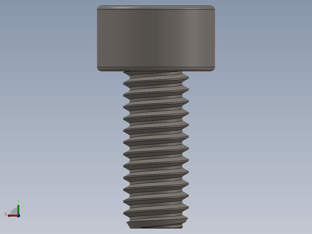 Screw_DIN_912_M2.5x6F_A2.SLDPRT公制内六角螺钉后视图