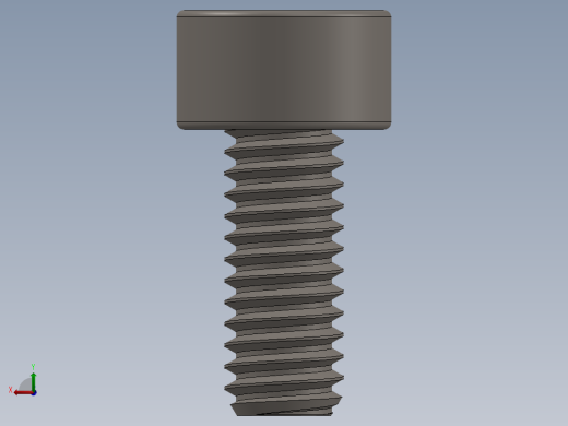 Screw_DIN_912_M2.5x6F_A2.SLDPRT公制内六角螺钉后视缩略图