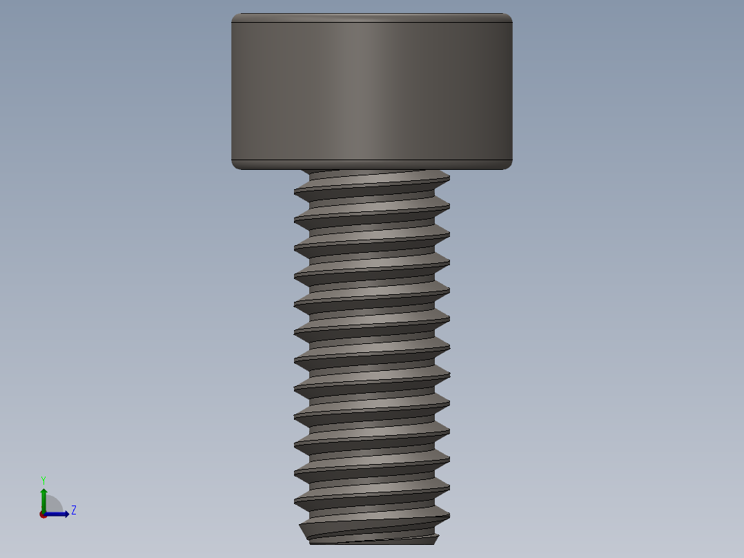Screw_DIN_912_M2.5x6F_A2.SLDPRT公制内六角螺钉左视图