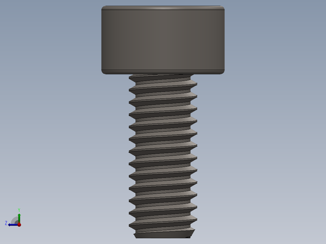 Screw_DIN_912_M2.5x6F_A2.SLDPRT公制内六角螺钉右视图