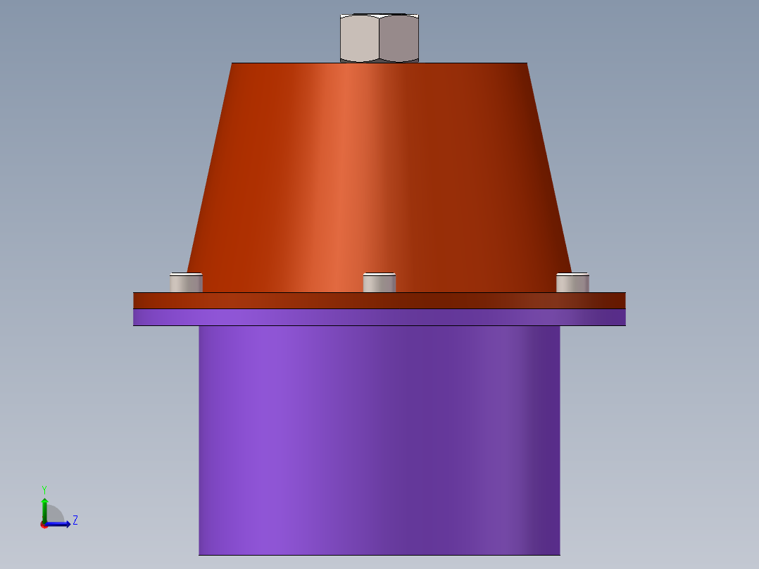 带倾斜间隙的磁流变悬置结构设计左视图
