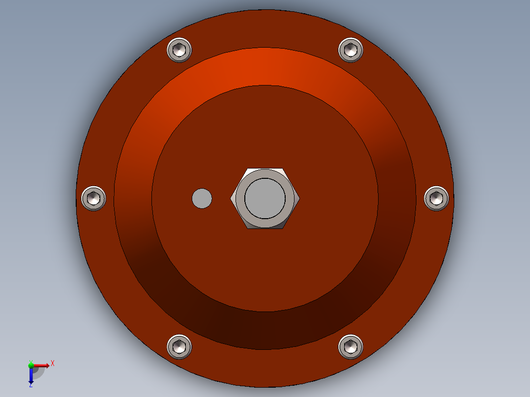带倾斜间隙的磁流变悬置结构设计俯视图