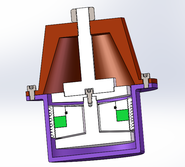 带倾斜间隙的磁流变悬置结构设计
