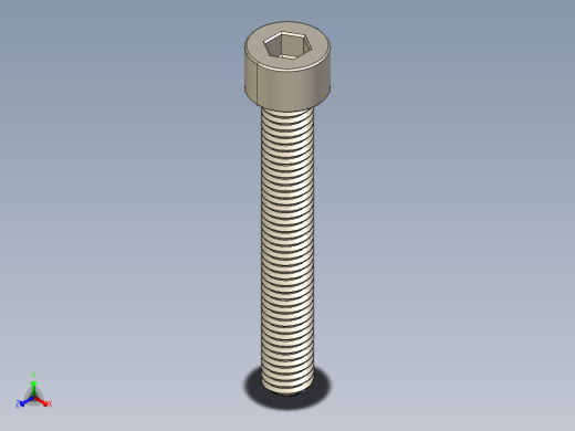 Screw_DIN_912_M8x55F_A2.STEP公制内六角螺钉