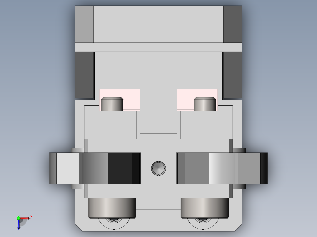 前进夹爪俯视图