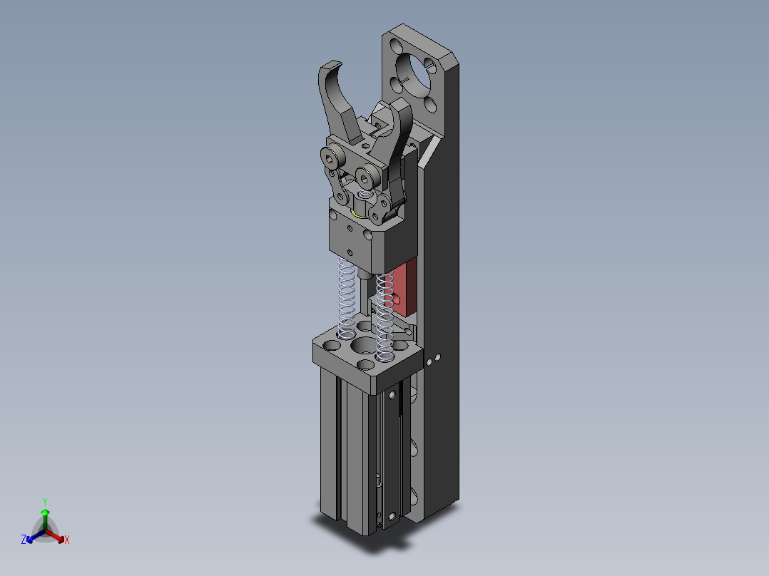 前进夹爪正等轴测图