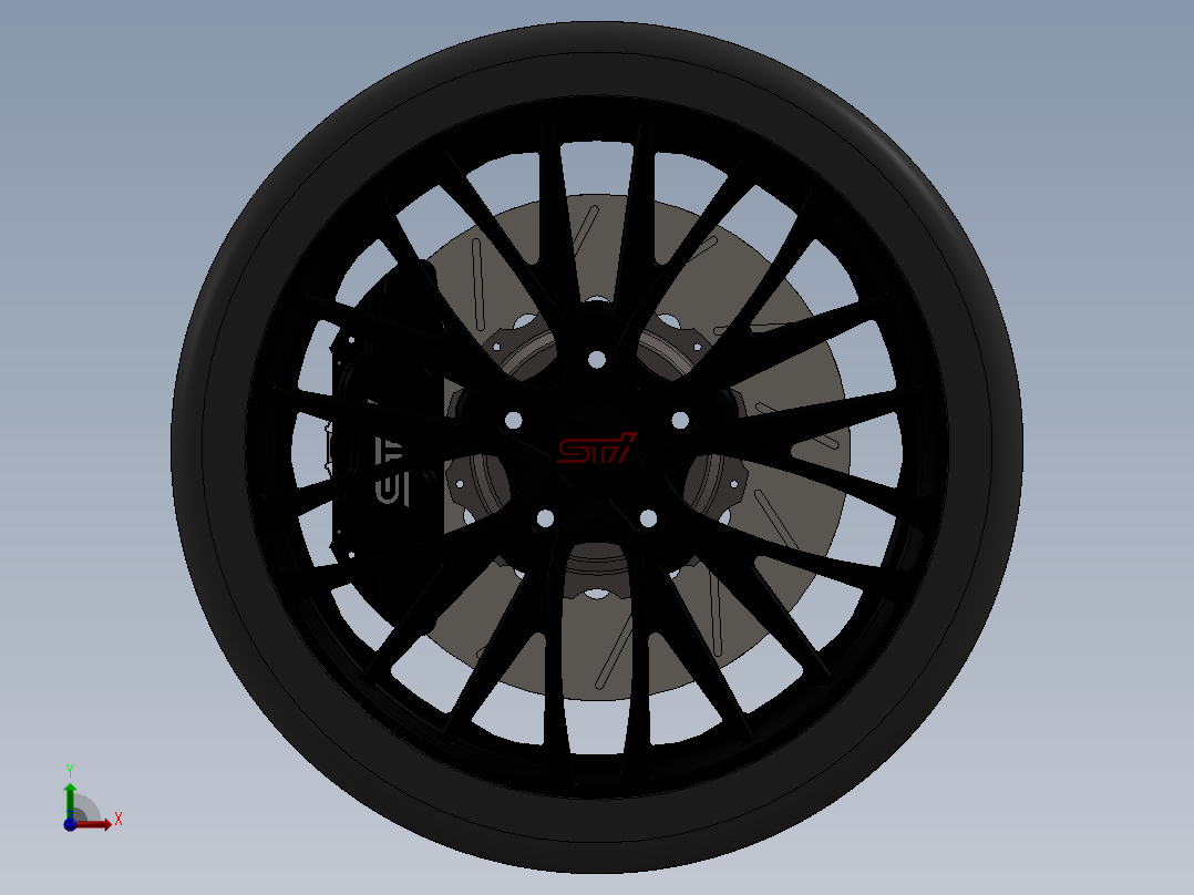 轮毂、轮胎(116)前视图