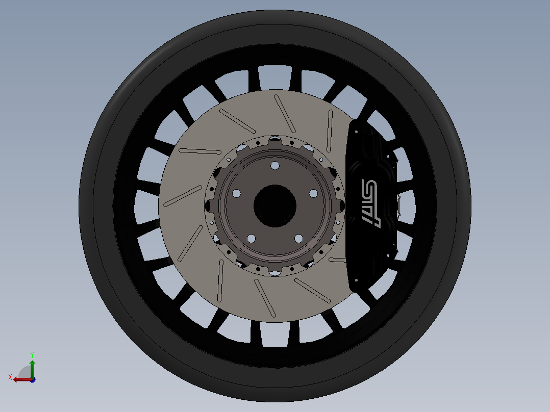轮毂、轮胎(116)后视图