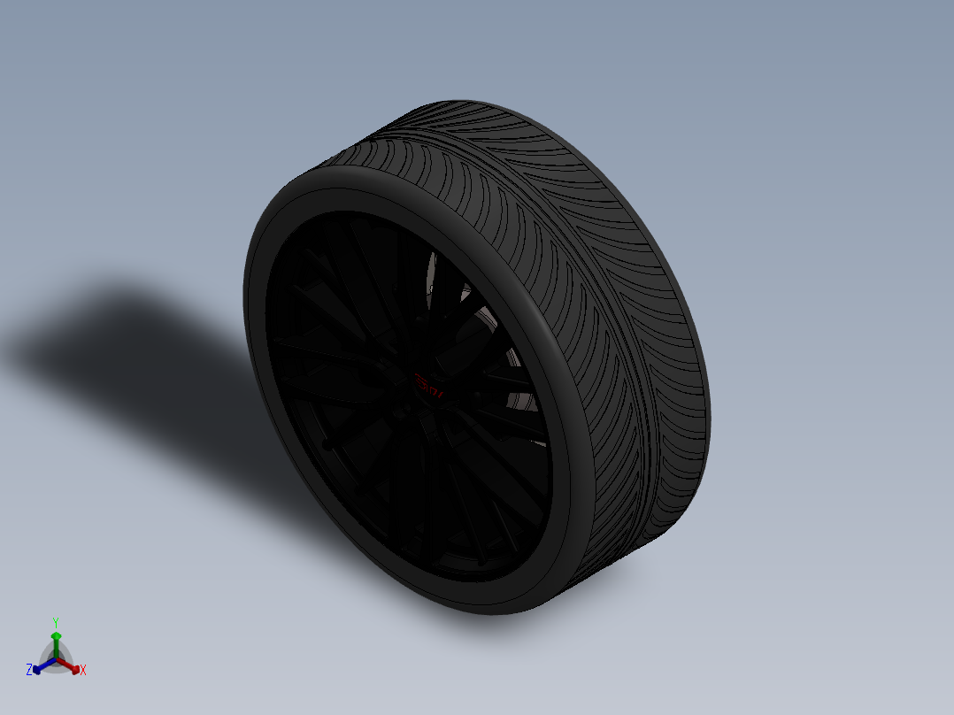 轮毂、轮胎(116)正等轴测图