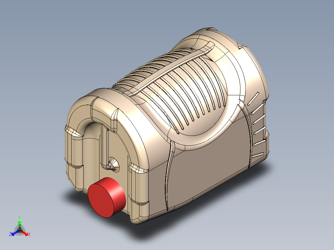 家用汽油桶正等轴测图