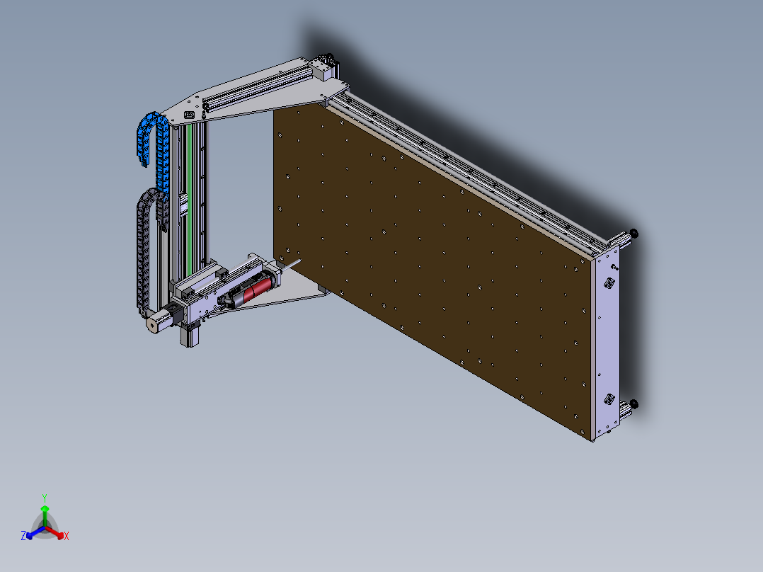 三轴木工雕刻机正等轴测图