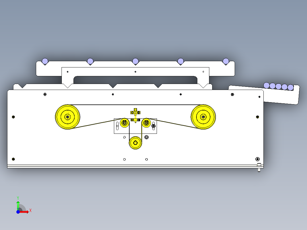 升降和搬运机构前视图