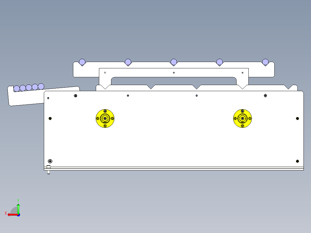 升降和搬运机构后视图