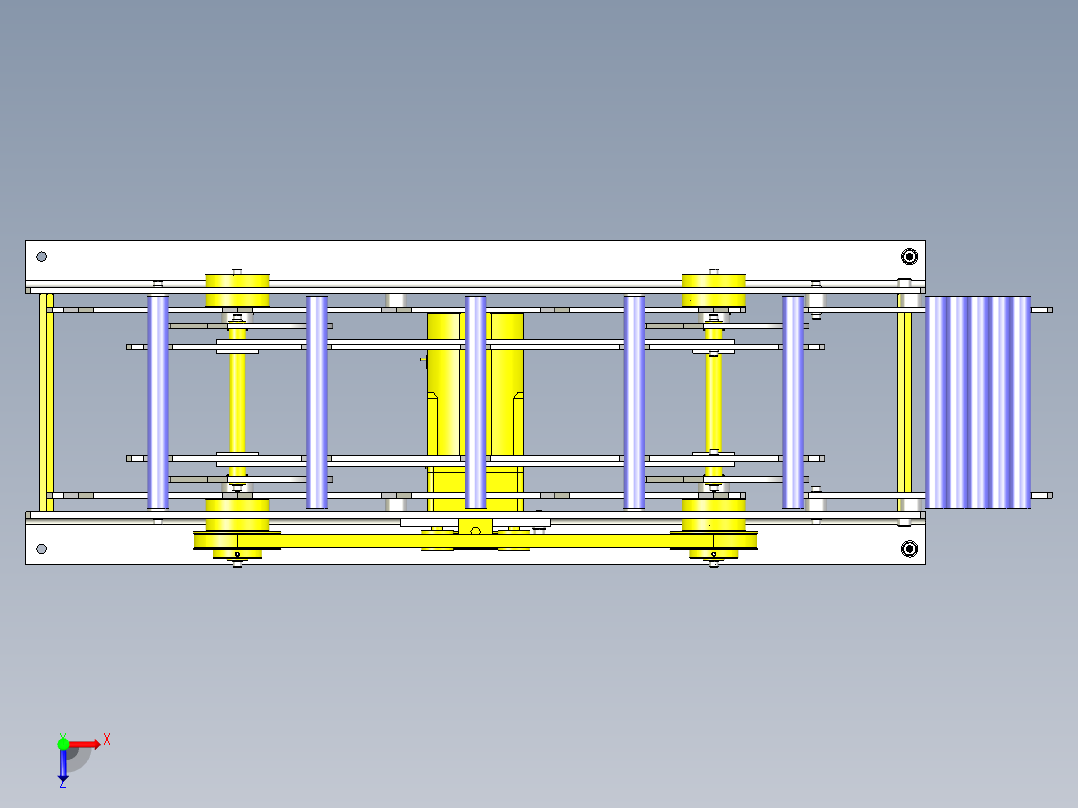 升降和搬运机构俯视图