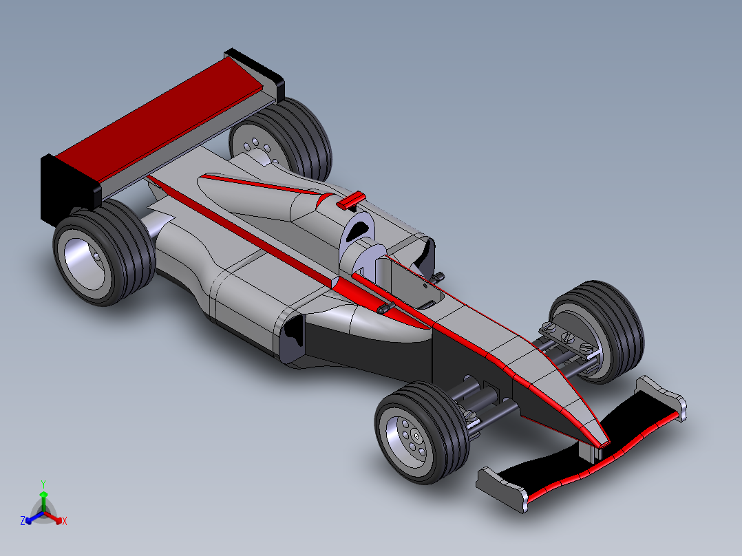 A3003689-一级方程式赛车正等轴测图
