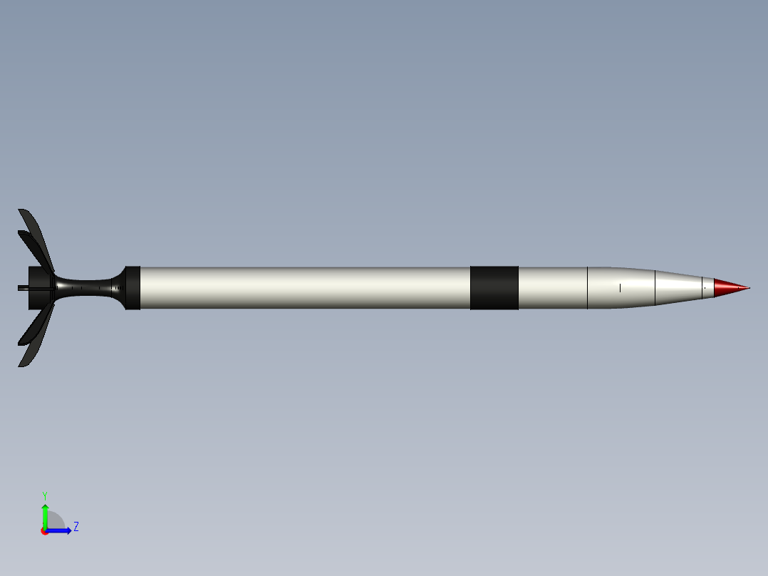 A0003149-S-5 57毫米无制导火箭左视图