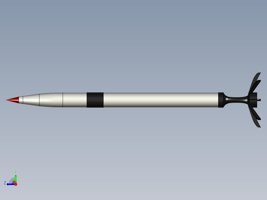 A0003149-S-5 57毫米无制导火箭右视图