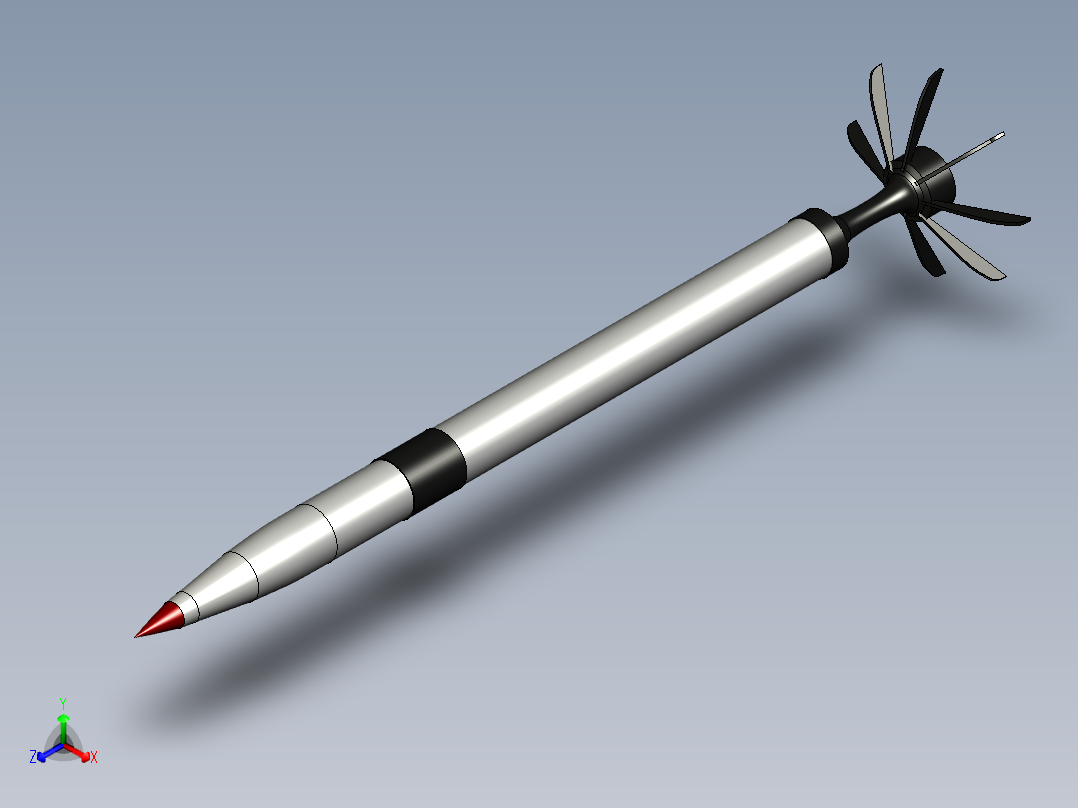 A0003149-S-5 57毫米无制导火箭正等轴测图