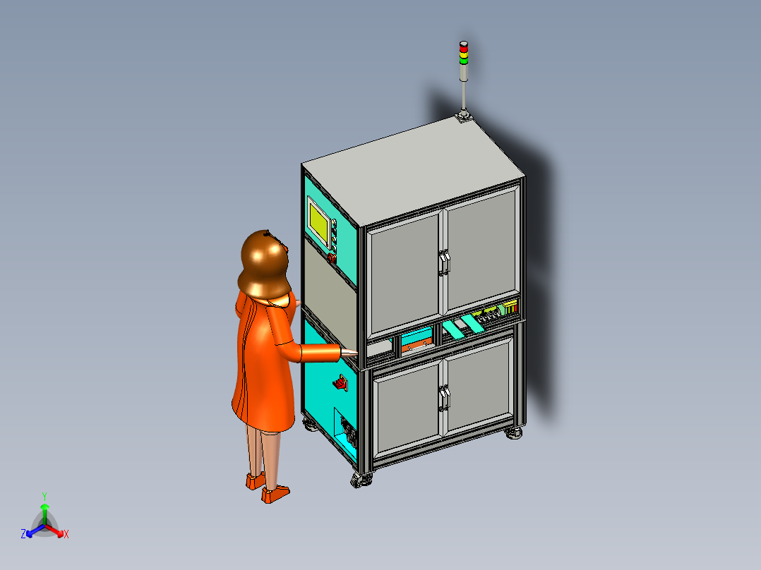 磁石称重设备3D模型