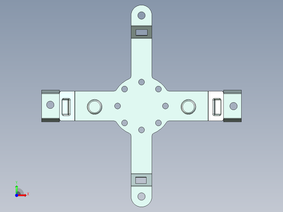 钣金产品（壁挂支架）前视图
