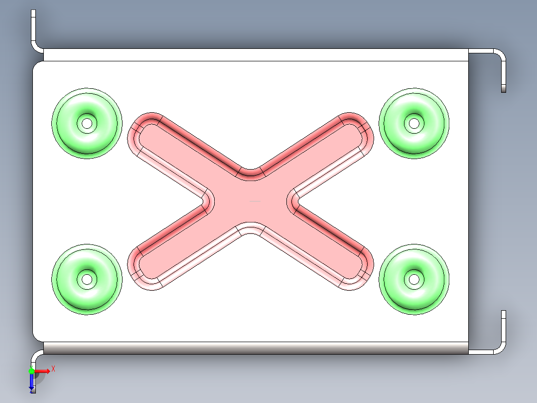 筋钣金盖俯视图