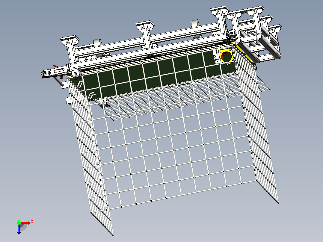 网笼料车+定位装置俯视图