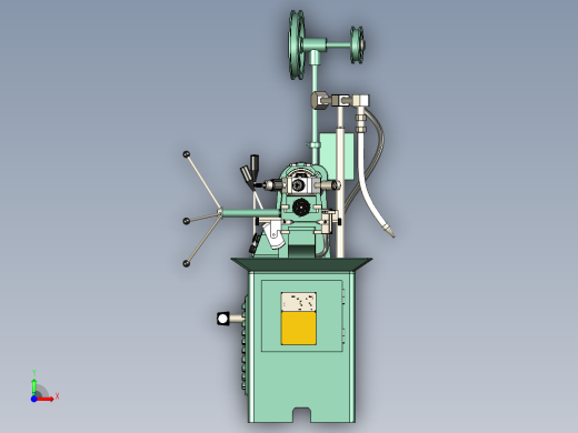 Turret Lathe Machine车床3D数模图纸前视缩略图