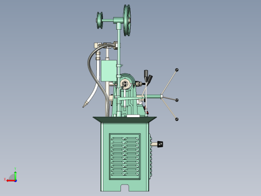 Turret Lathe Machine车床3D数模图纸后视缩略图