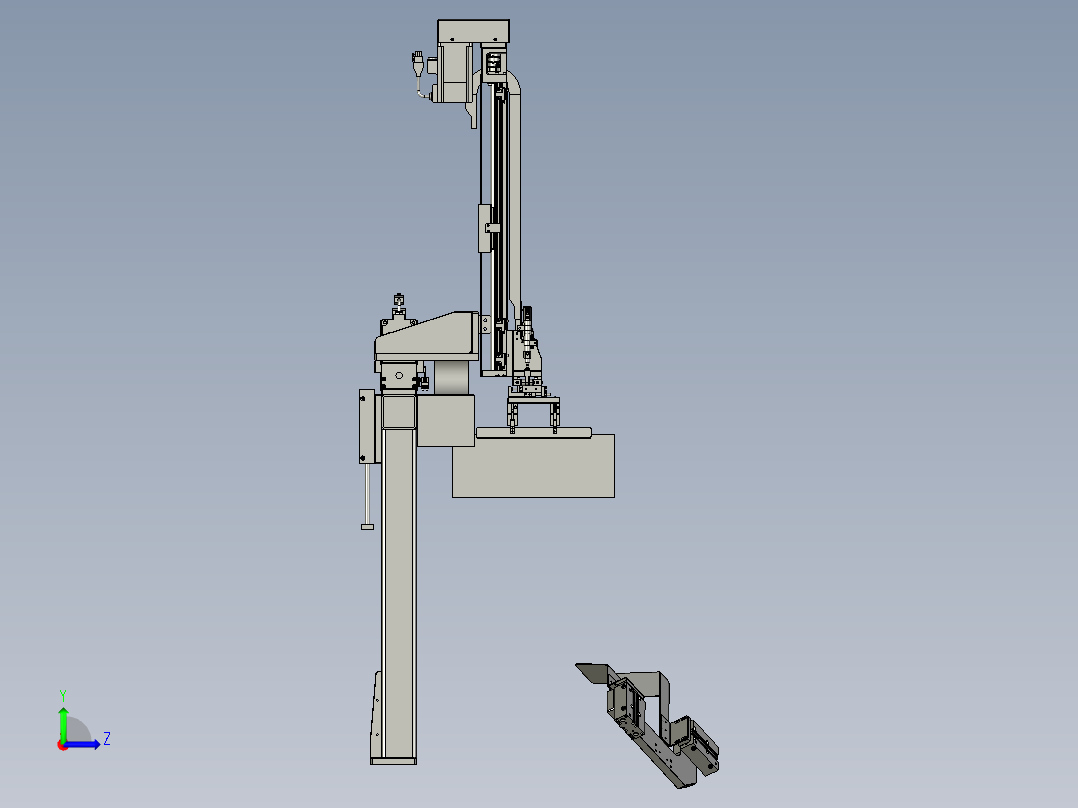 YLU055-001-隔板抓取模组左视图