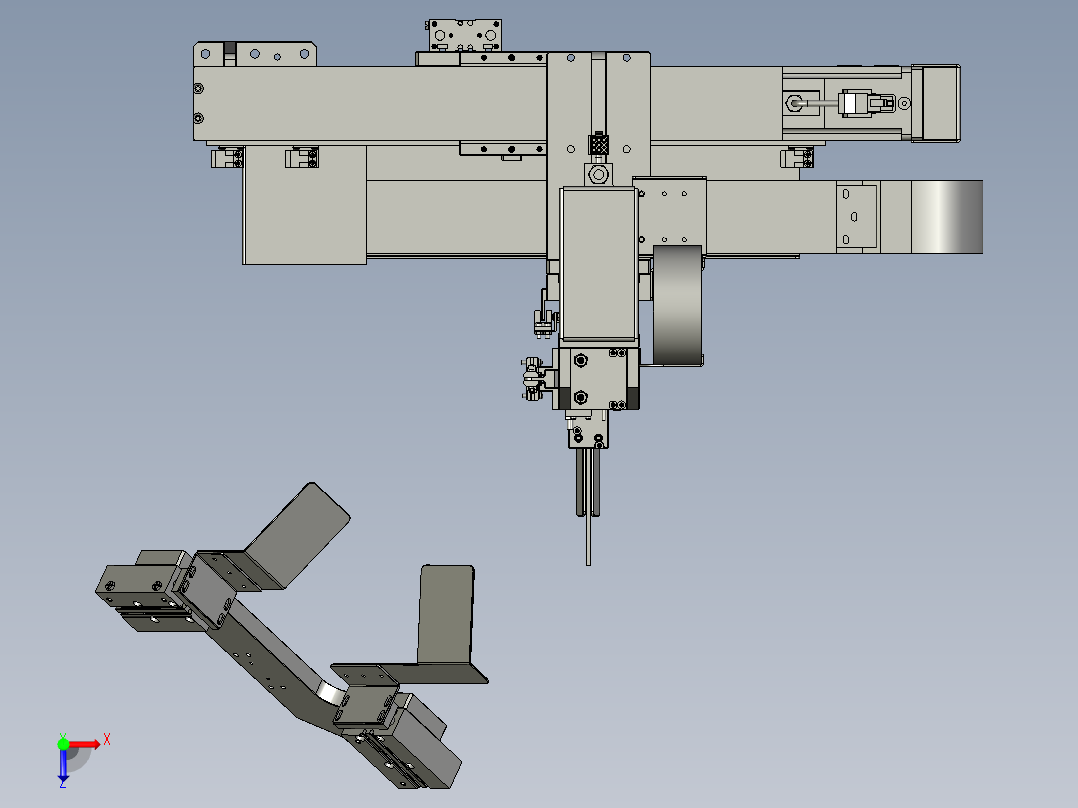 YLU055-001-隔板抓取模组俯视图