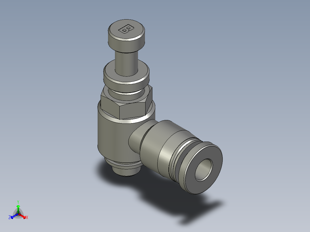 42节流阀PSL4M5B正等轴测图