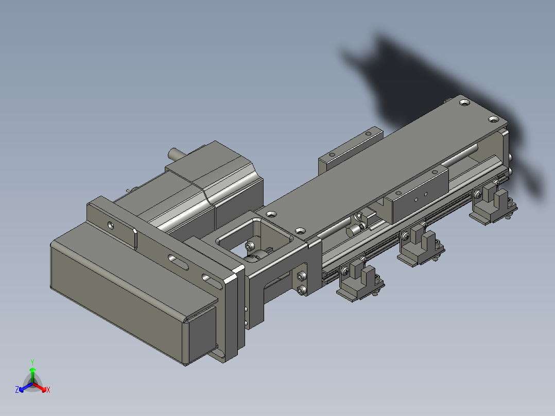M077-KK50-150-100W带联轴器反折正等轴测图
