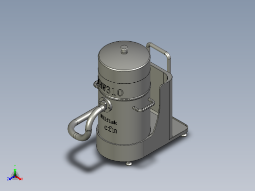 CFM-VHW310C吸尘器正等轴测缩略图