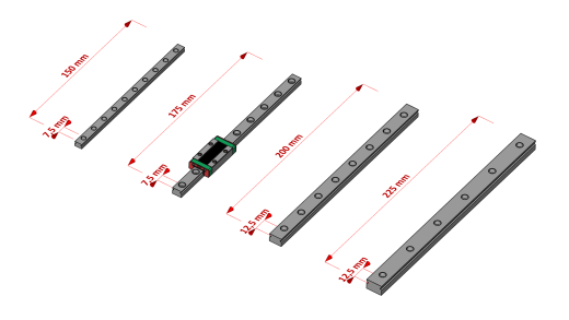 Hiwin MGN7 MGN9 MGN12 MGN15导轨缩略图