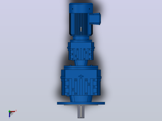 RF87R57法兰轴伸式组合型斜齿轮减速机RF87R57-Y0.55-4P-80-M1-0°-Φ300俯视缩略图
