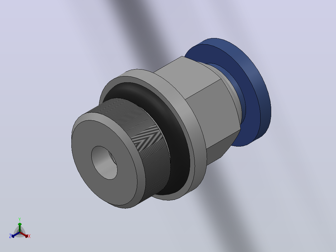 IPC-G 螺纹直通-G螺纹_IPC06-G02正等轴测图