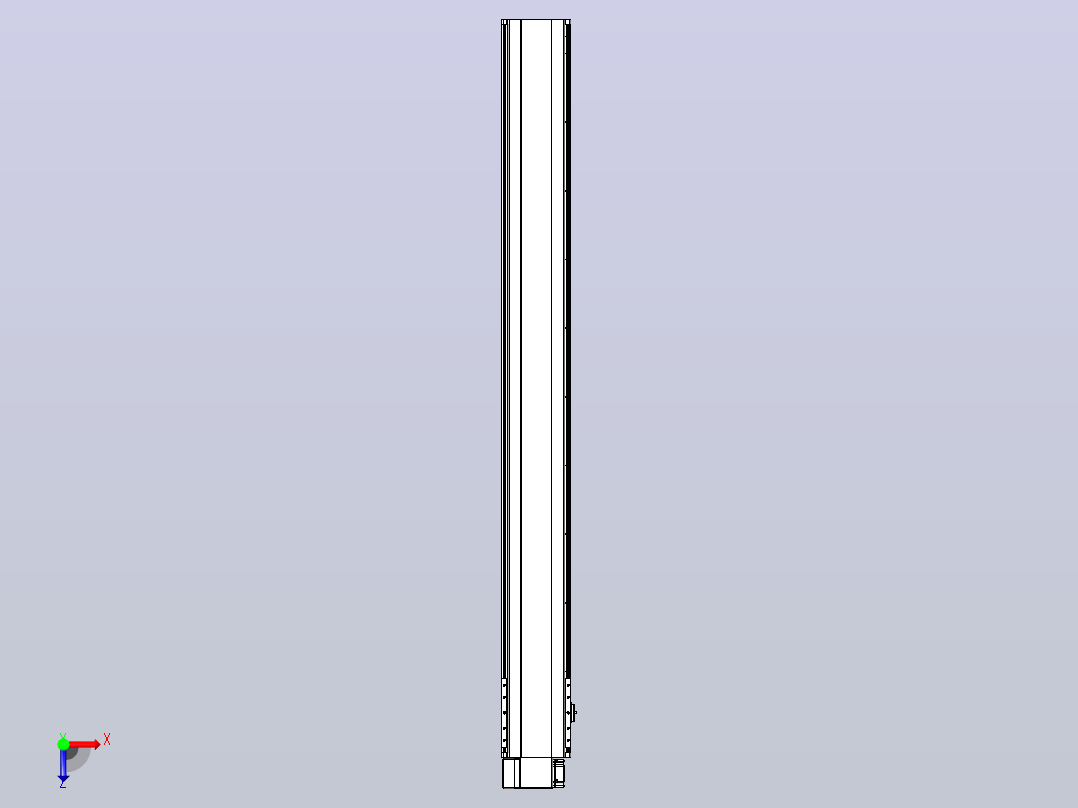 皮带直线轴半封闭可选导轨TPA-HNB-202D-140-L1800-LP-Y-P75-N3俯视图