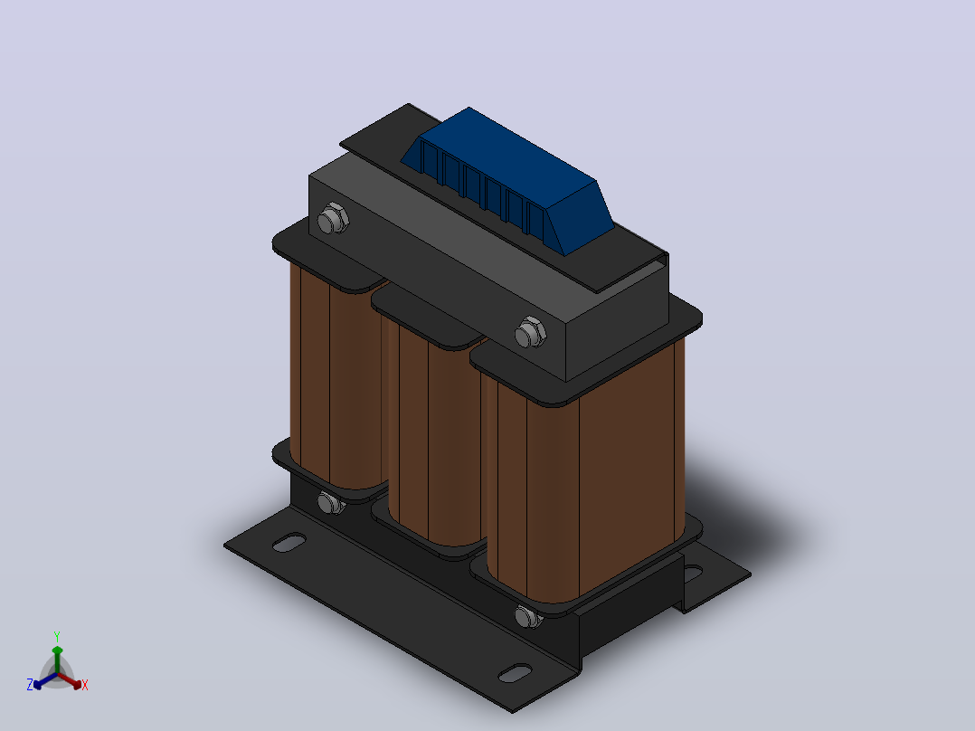 ACL进线电抗器[ACL-4IN01-01R5-F]英飞克正等轴测图