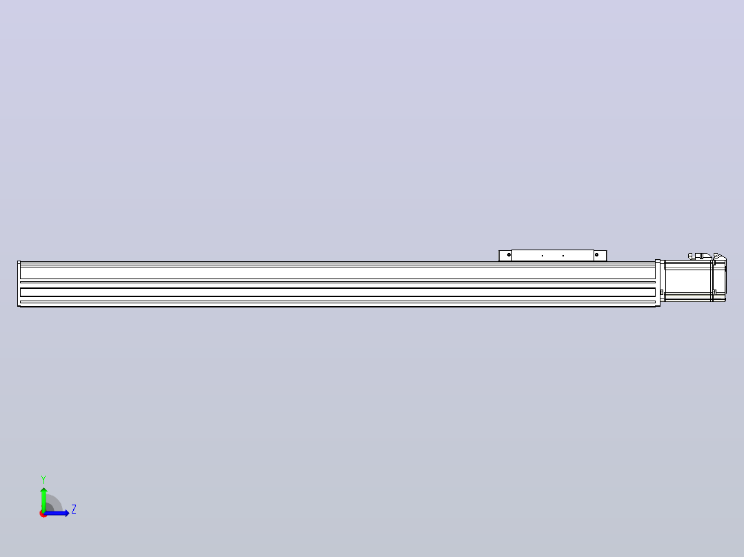 滚珠丝杠直线轴带导轨全封闭TPA-HCR-175D-2510C-L900-M-C-P75-N3左视图
