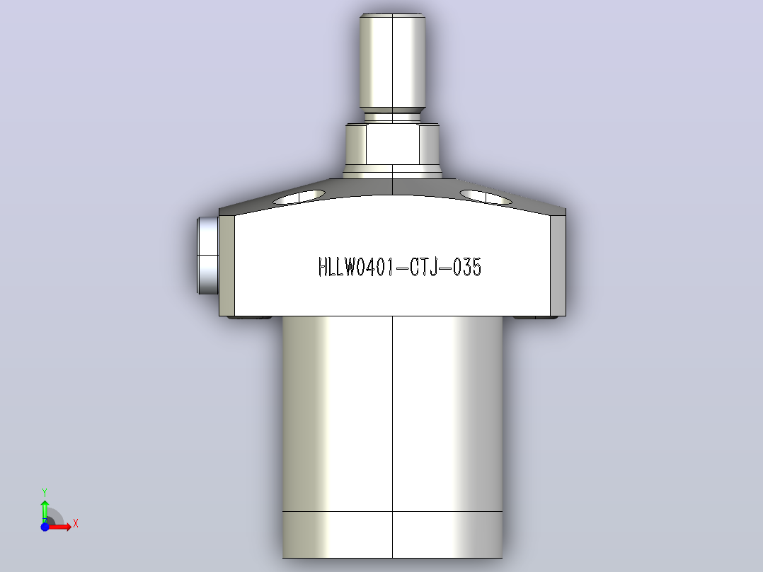 HLLW0401-CTJ-035气检拉式夹紧器前视图