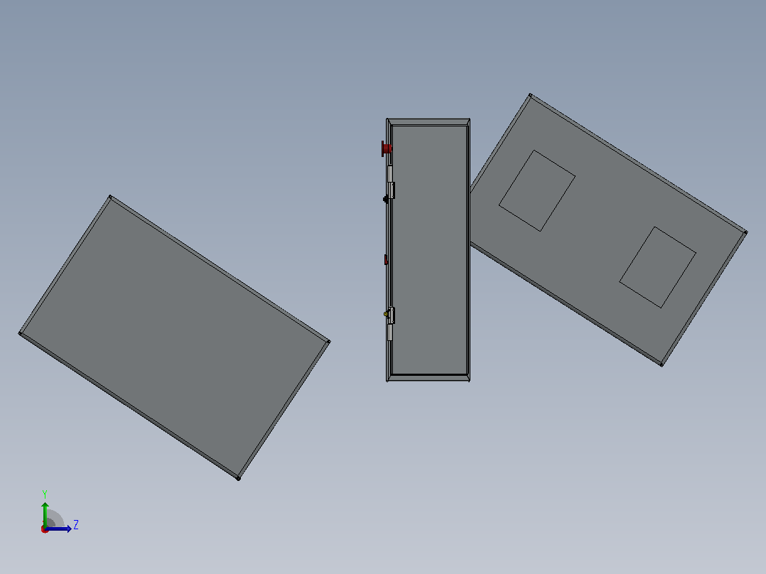机器设备电气柜左视图