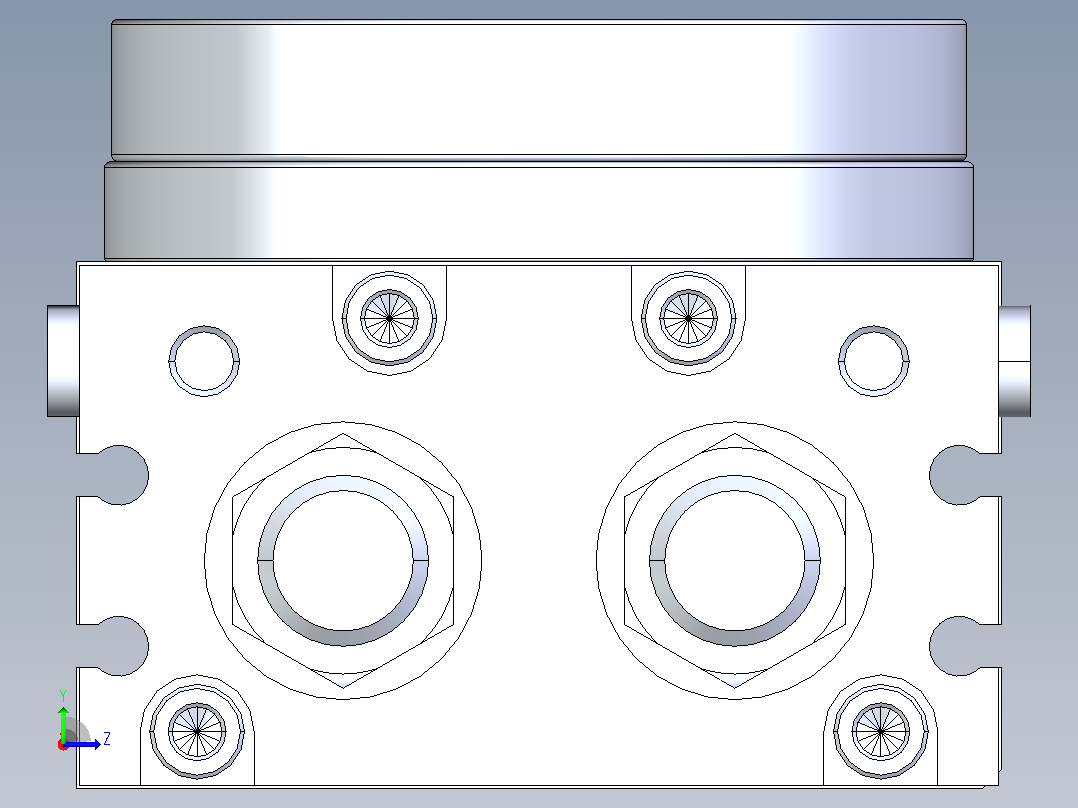 AIRTAC_HRQ20气缸模型左视图