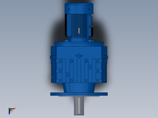 RF97法兰轴伸式安装斜齿轮减速机RF97-Y0.25-8P-71-M1-0°-Φ350 (1)俯视缩略图