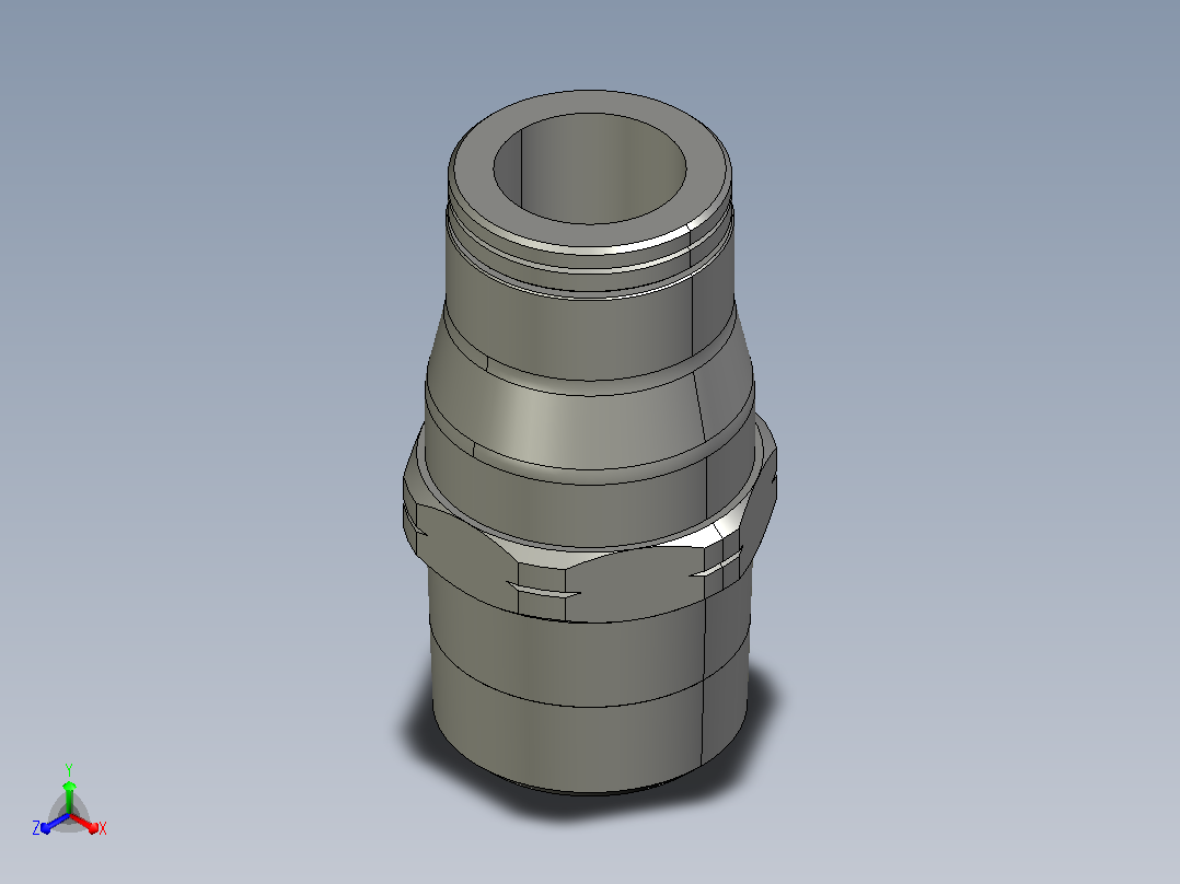 管接头螺纹68PLM-10M-6R系列正等轴测图