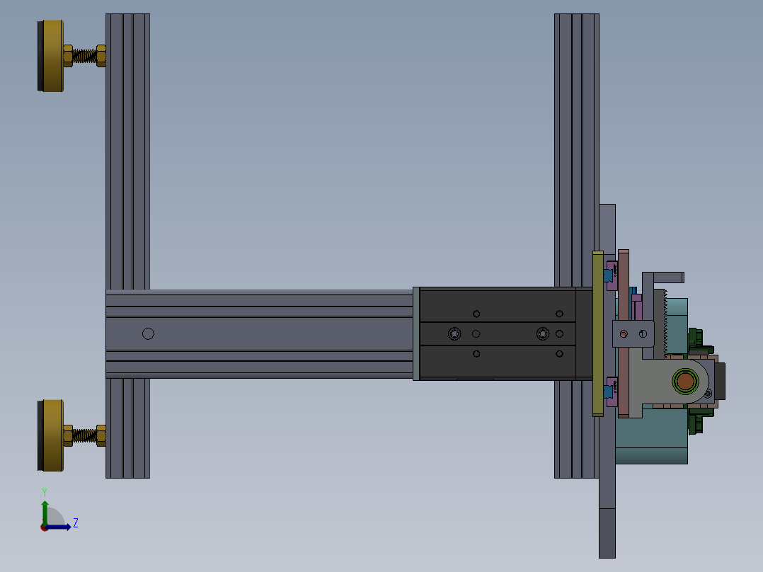 翻转夹具模型sw18可编辑左视图