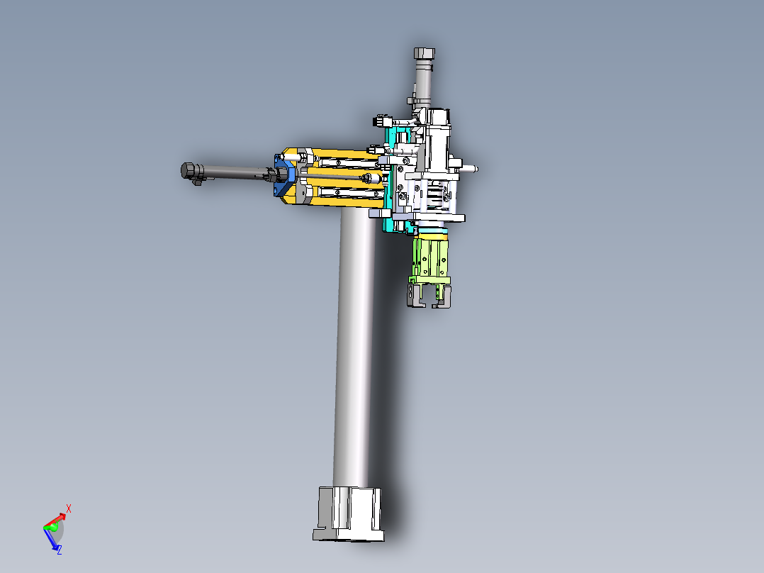 电机气缸夹取旋转搬运组件sw18可编辑