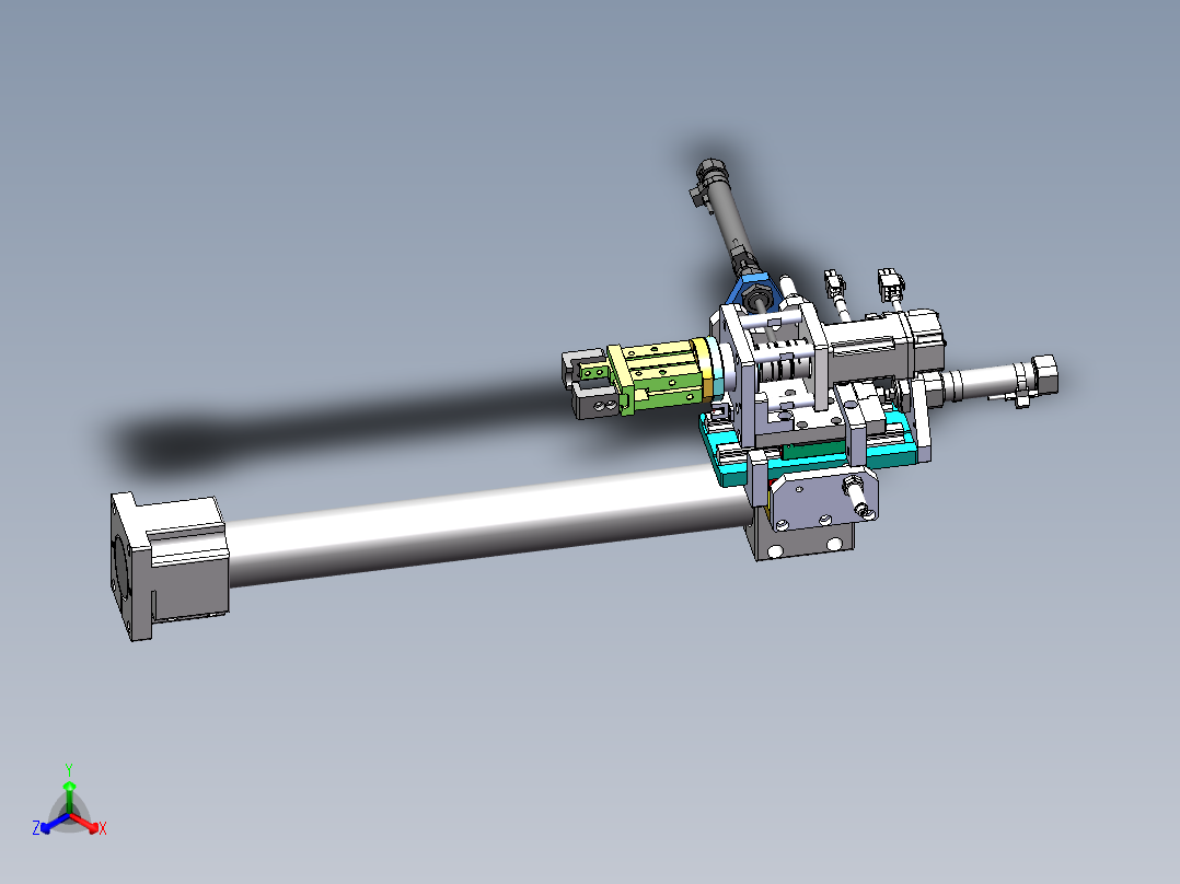 电机气缸夹取旋转搬运组件sw18可编辑正等轴测图