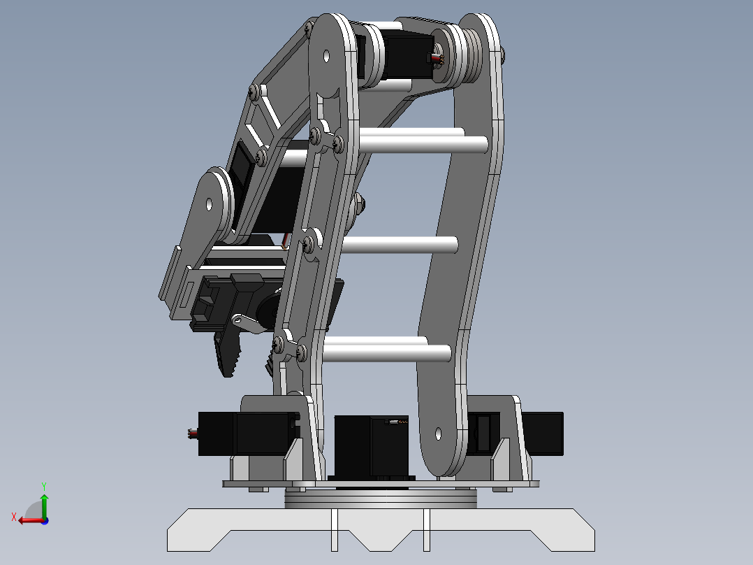 机器人手臂后视图